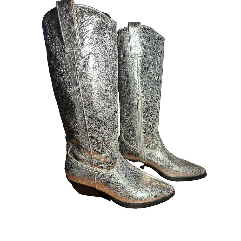 Zodiac Women's Morghan Cowboy Boot silver metallic